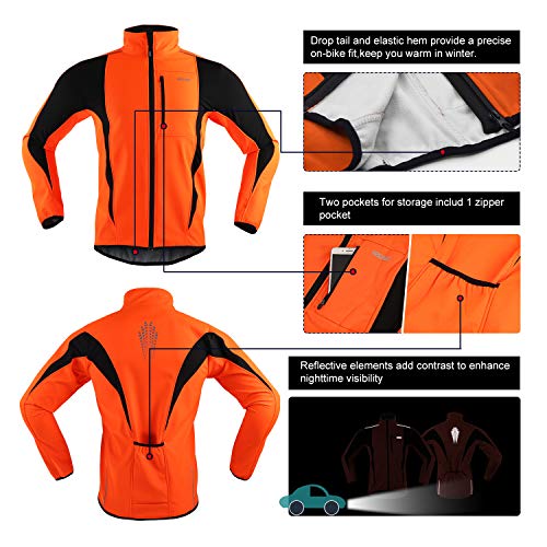 Winter Warm UP Thermal Softshell Cycling Jacket Windproof Waterproof B112
