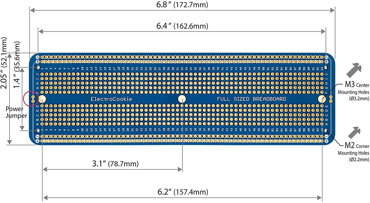 Solderable Breadboard PCB Board U522240