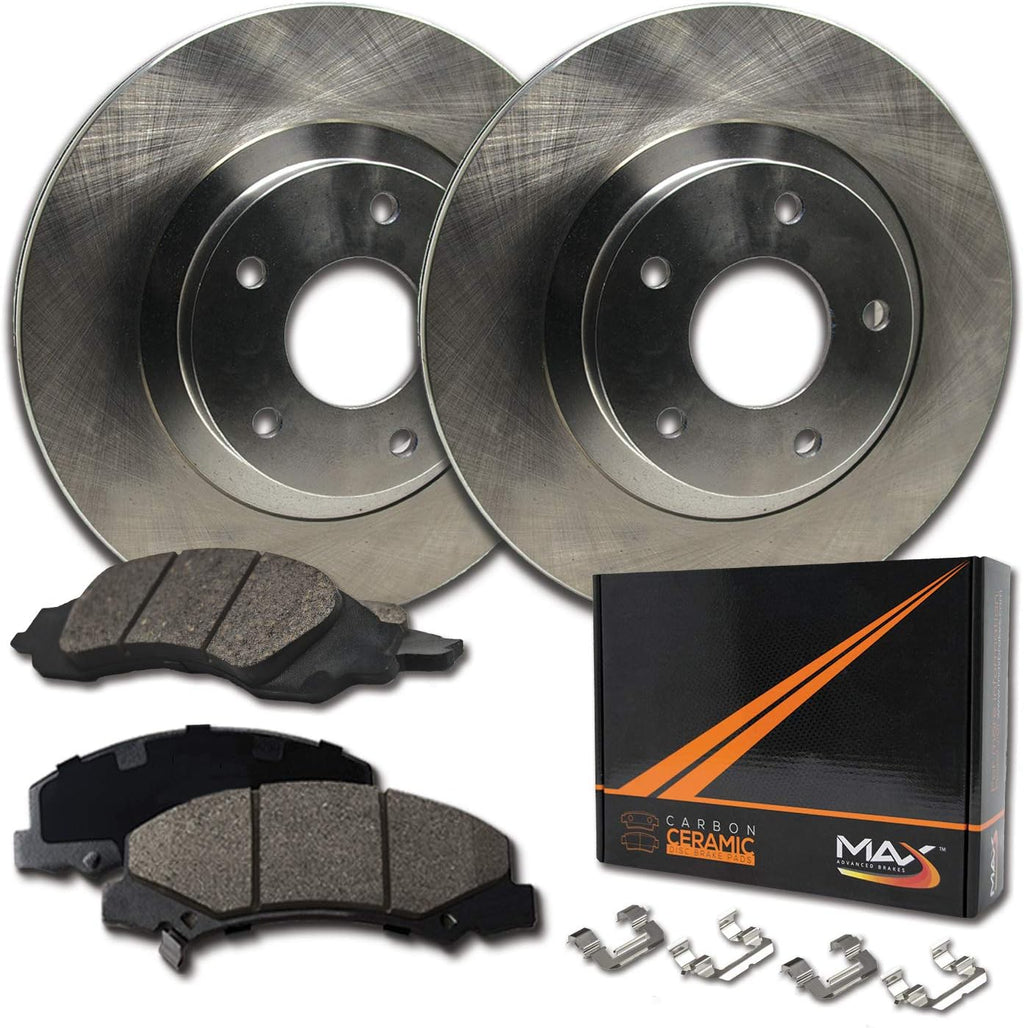 Max Brakes Premium OE Rotors with Carbon Ceramic Pads W116