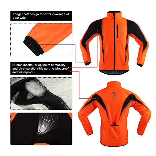 Winter Warm UP Thermal Softshell Cycling Jacket Windproof Waterproof B112