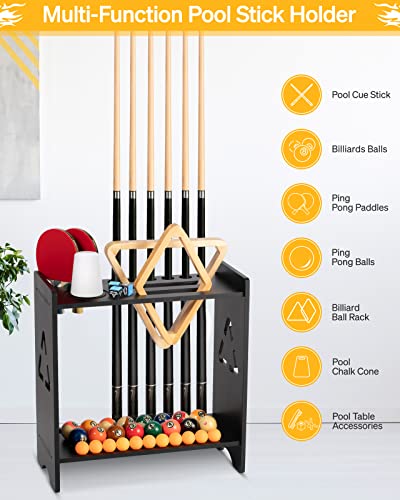Floor Stand Billiards Rack Holds 9 Cues L4712