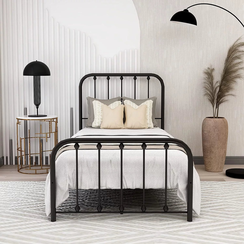 Sturdy Metal Platform Twin Bed Frame Y940