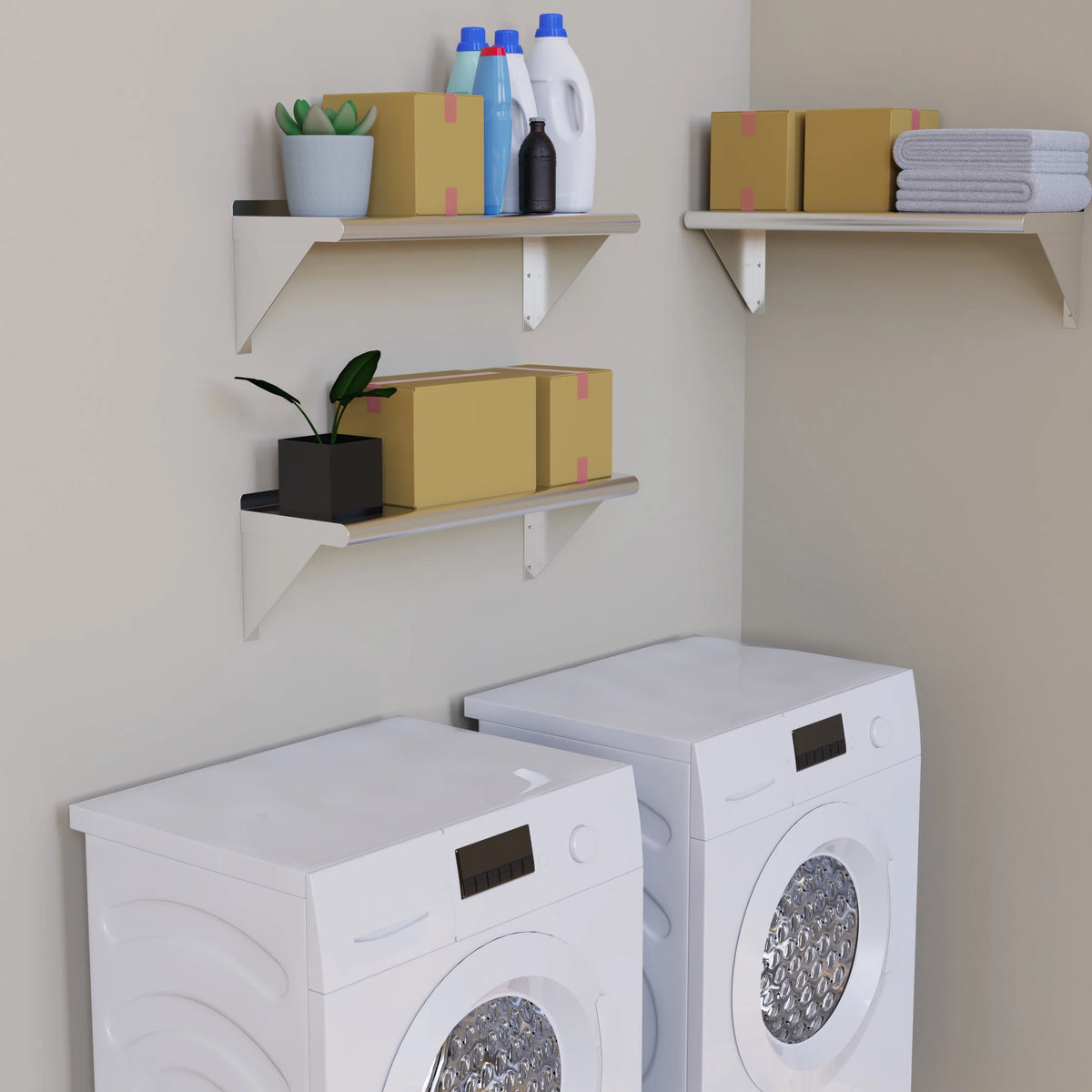 24" Long x 10" Deep Stainless Steel Wall Shelf G15116