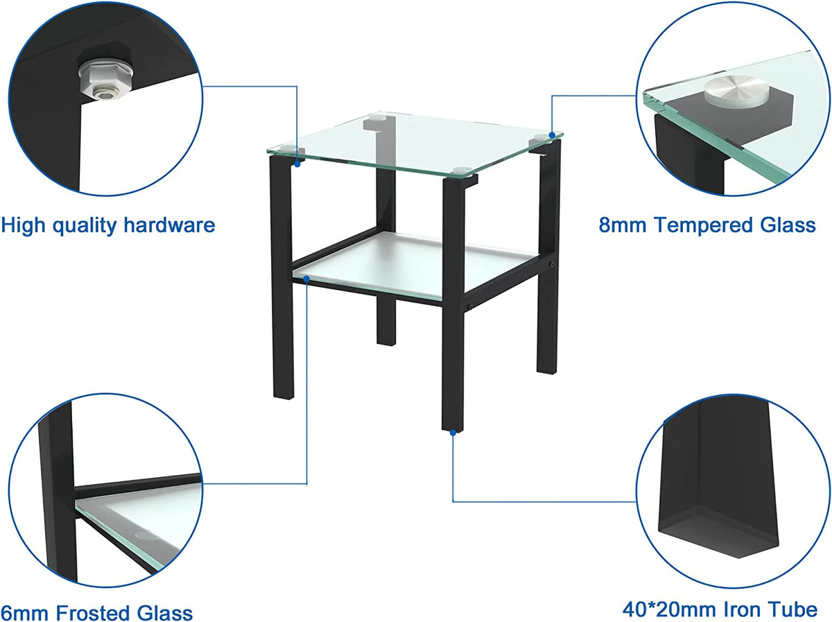 Glass Coffee Table End Table E65628