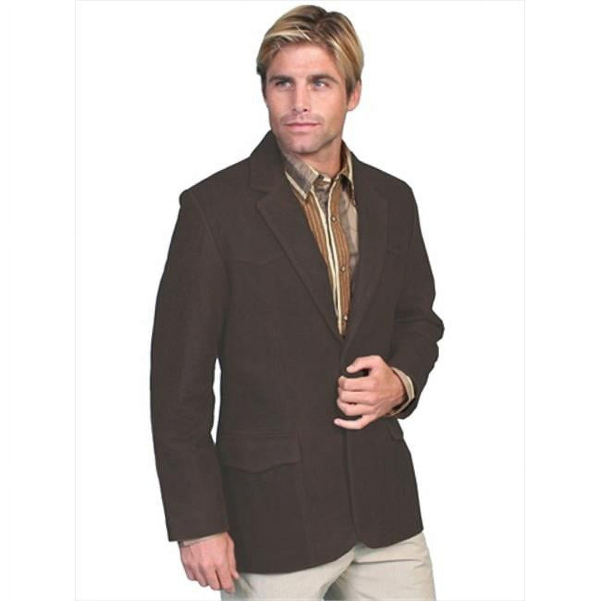 Brown Leather Blazer Size 40 G66011