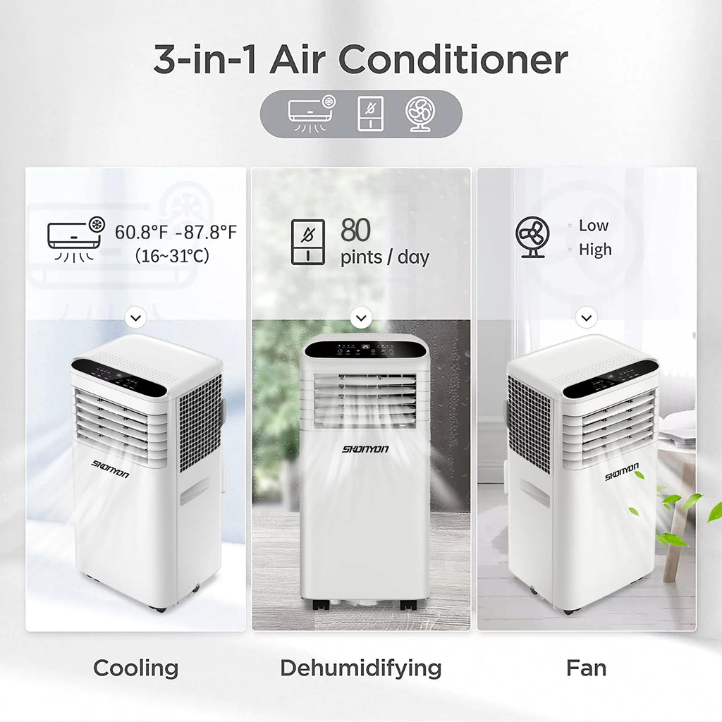 5500 BTU 3-in-1 Portable Air Conditioner & Dehumidifier W840022