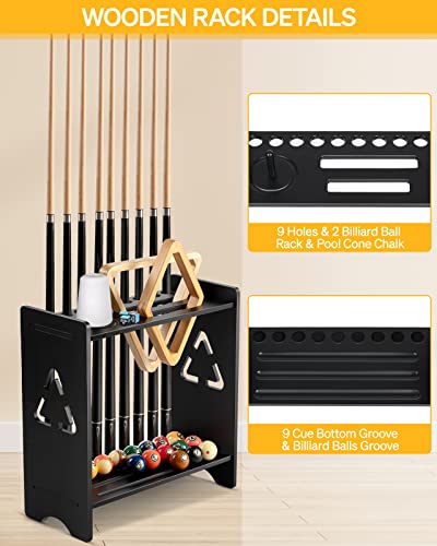 Floor Stand Billiards Rack Holds 9 Cues L4712