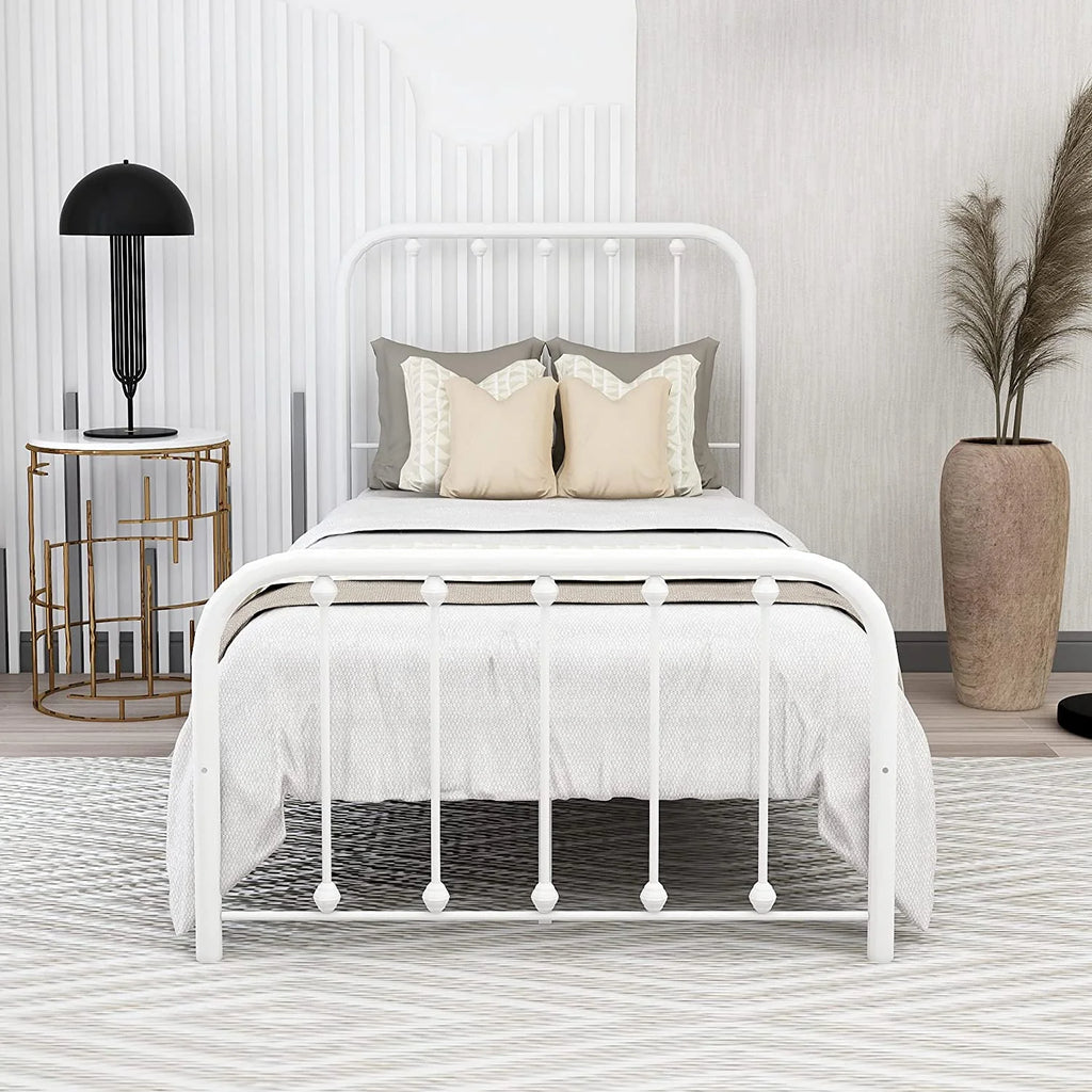 Sturdy Metal Platform Twin Bed Frame Y940