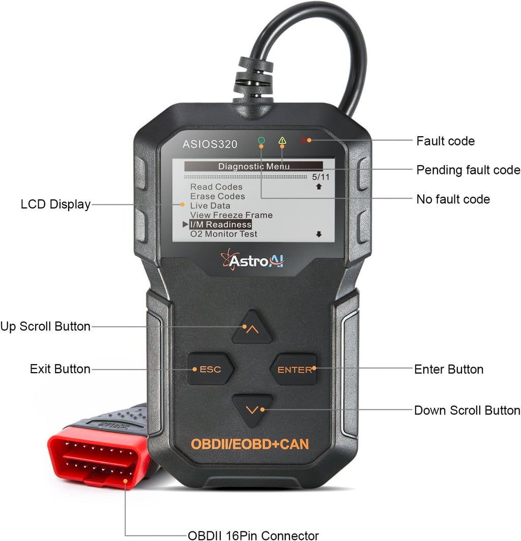 Black OBD2 Scanner Car Diagnostic Tool K973