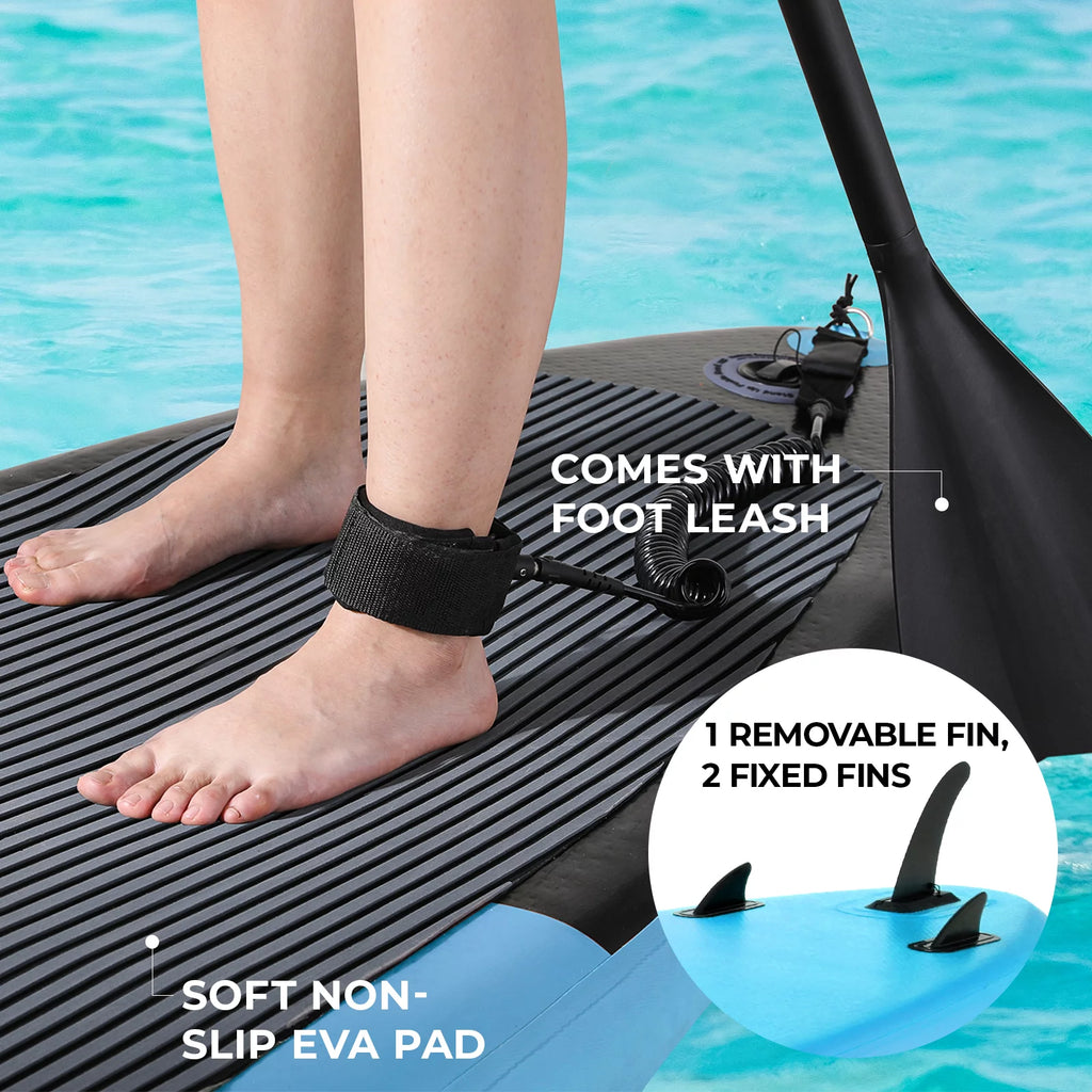 10ft Inflatable Stand up Paddle Board with Backpack, Paddle, Leash U176470