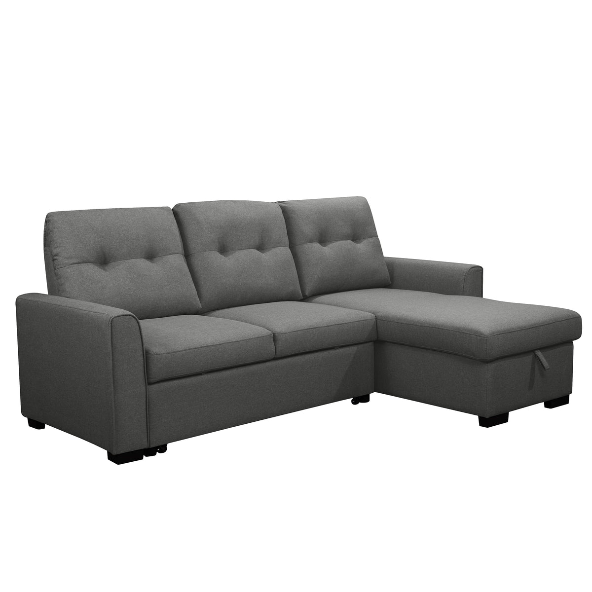 Brown 3-Piece Corner Sleeper Sectional with Storage Ottoman H888343