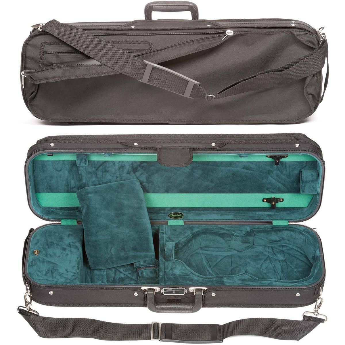 Oblong 3/4 Violin Case with Green Velour Interior W219261