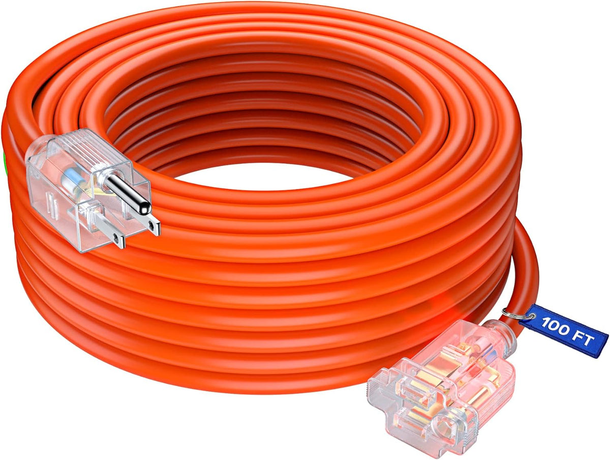 100 Feet Orange 14 Gauge Heavy Duty Outdoor Extension Cord V894052