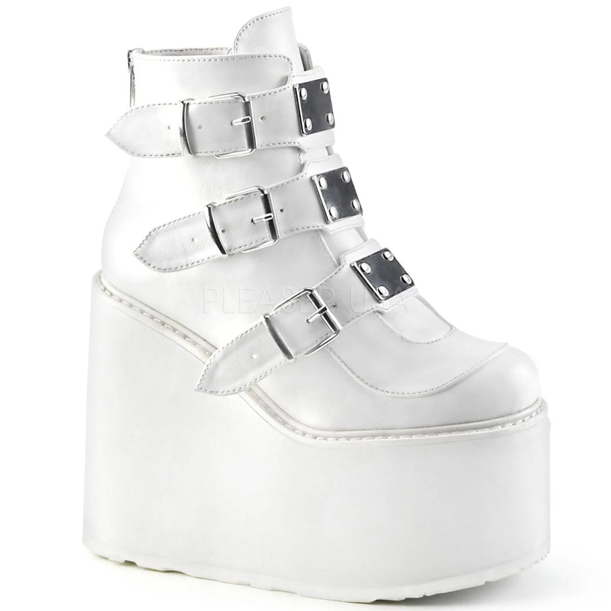 White Vegan Leather Swing-105 Shoes L524849