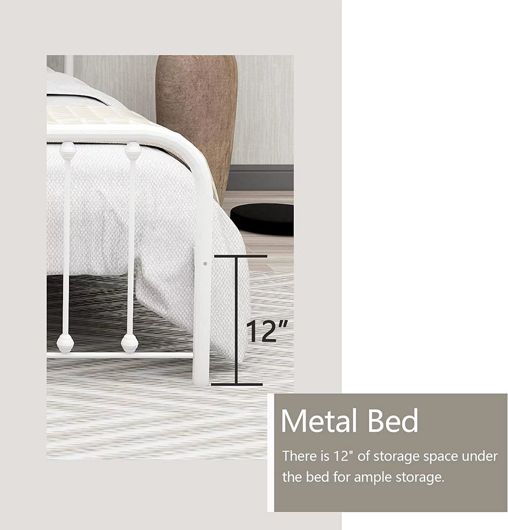 Sturdy Metal Platform Twin Bed Frame Y940