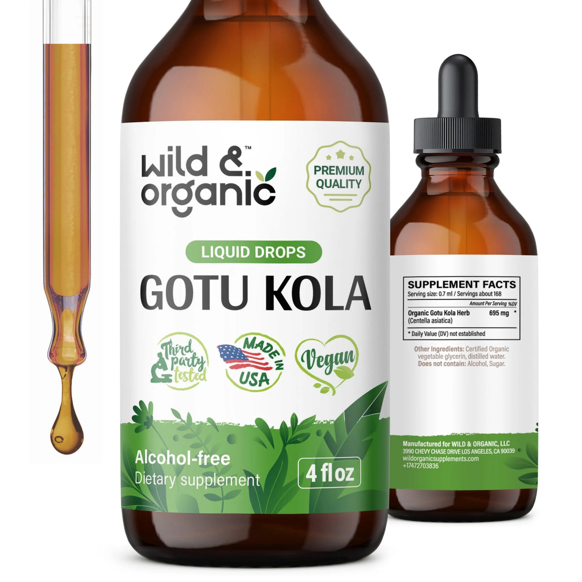 Organic Gotu Kola Liquid Extract 4 fl oz R6401