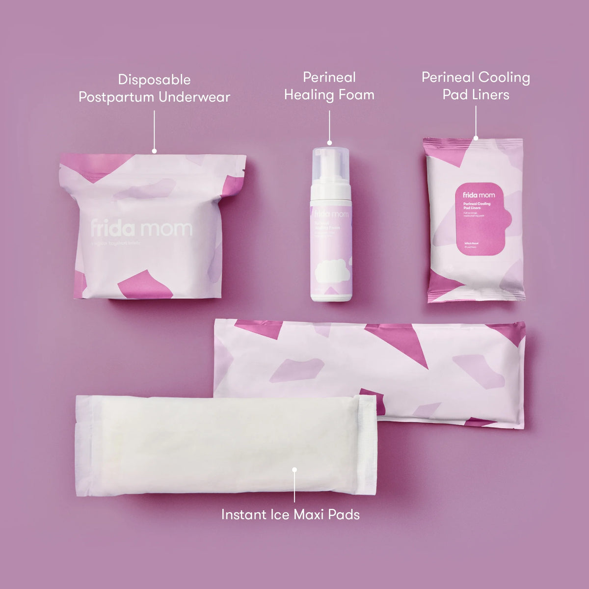 Postpartum Recovery Essentials Gift Set with Pads and Disposable Underwear, 4 Count D58854
