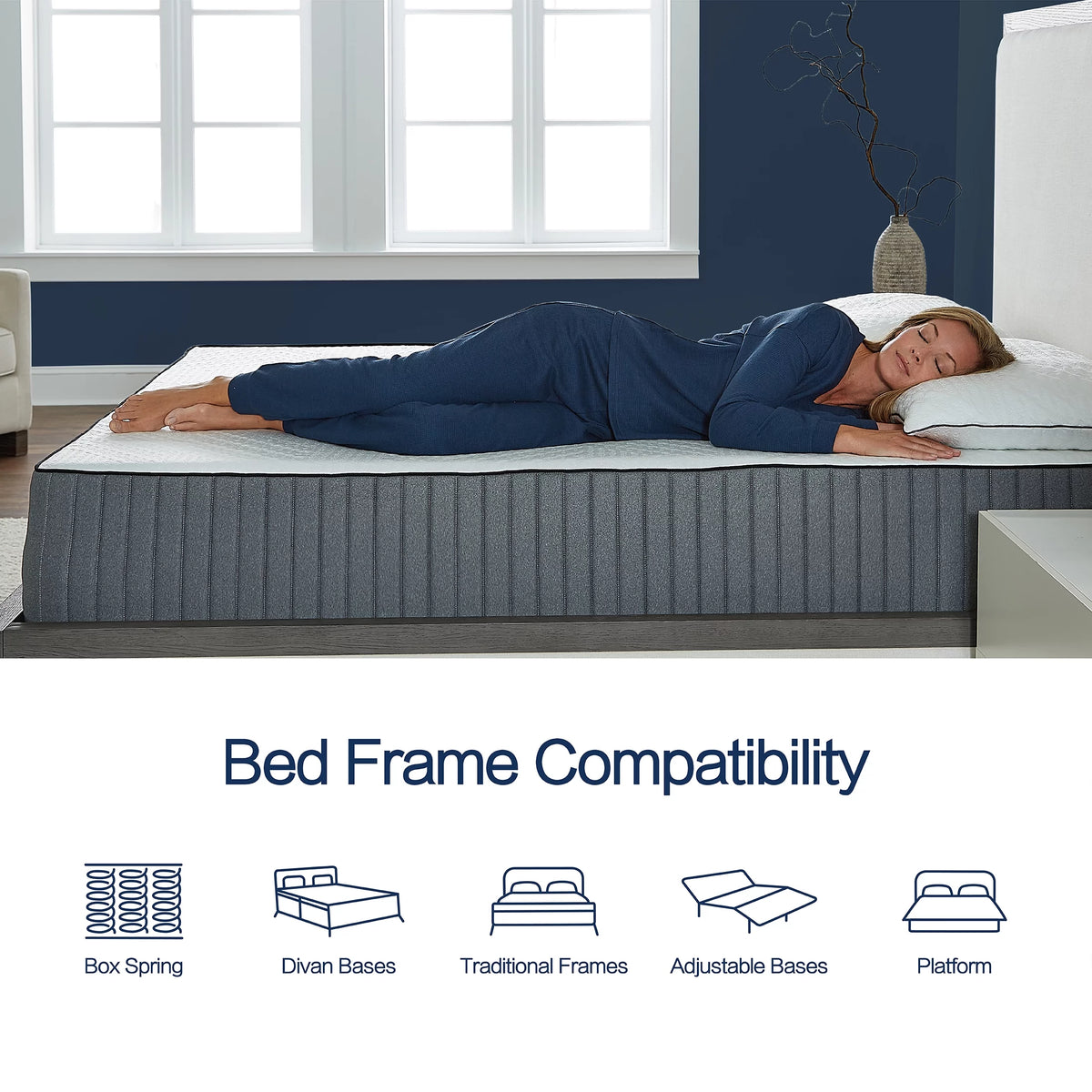 14 Medium Plush Gel Memory Foam Spring Mattress S3910