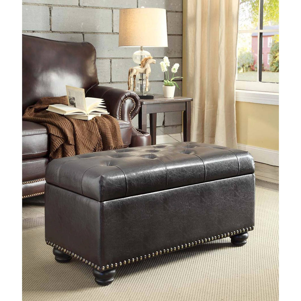 Brown Storage Ottoman F520