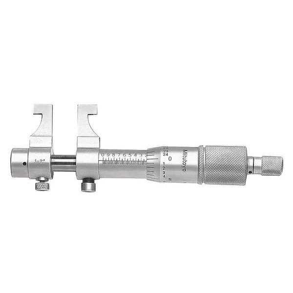 Carbide Satin Chrome Coated 1 to 2 inch Range Micrometer D64768