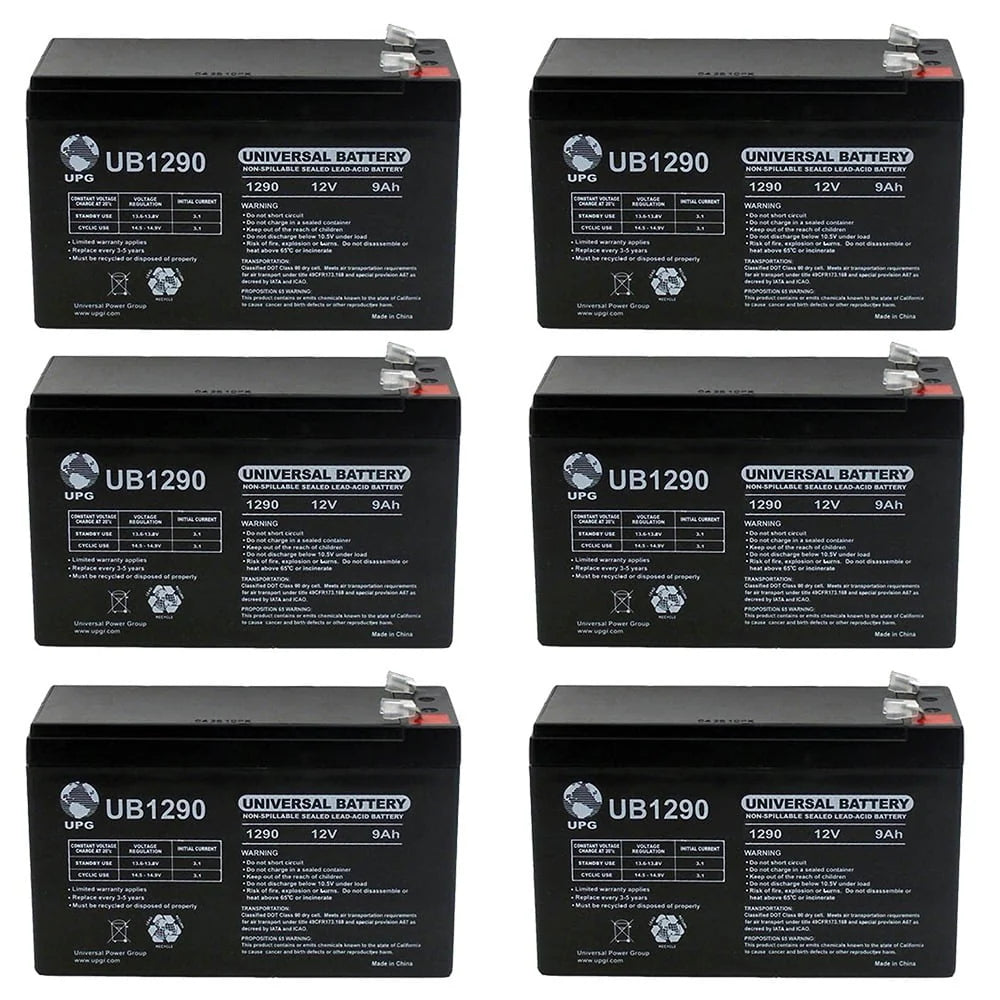 12V 9AH SLA Battery 6 Pack C41676