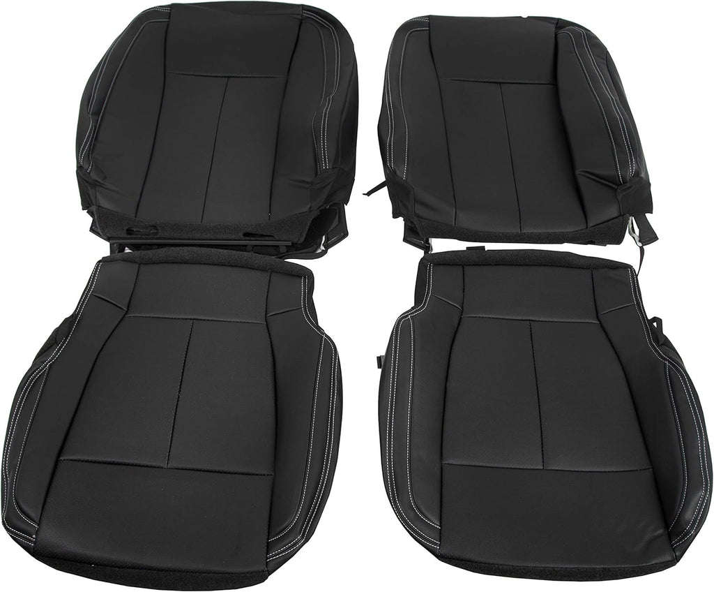 Black Synthetic Leather Seat Covers for Ford F150 Super Crew Y722