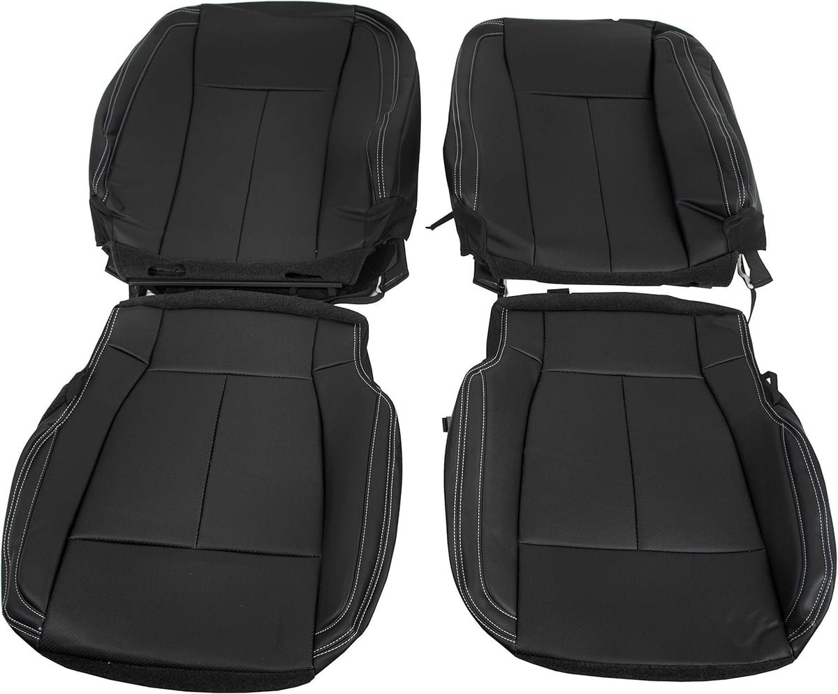 Black Synthetic Leather Seat Covers for Ford F150 Super Crew Y722
