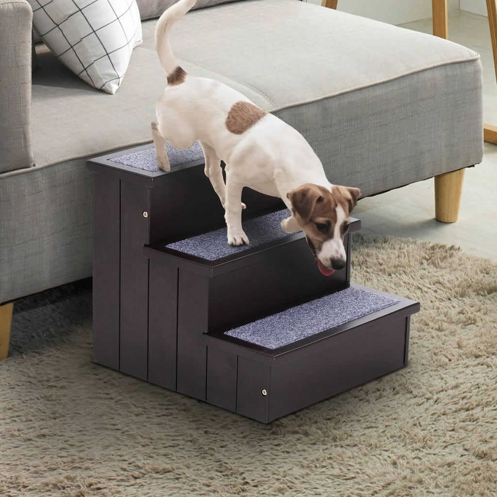 Brown Wooden Pet Stairs Ramp M45262
