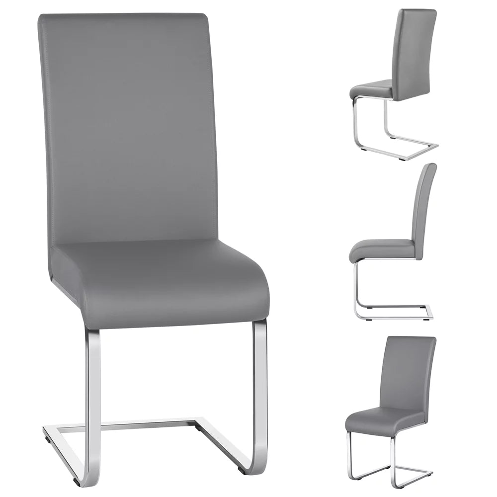 2pcs PU Leather Highback Dining Chair T634