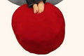 Merlot Micro Suede Pouf Ottoman Q407