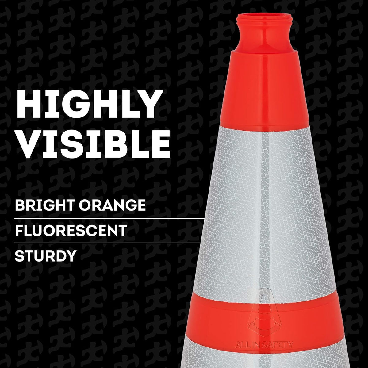 28 Inch Orange PVC Plastic Traffic Cones D377