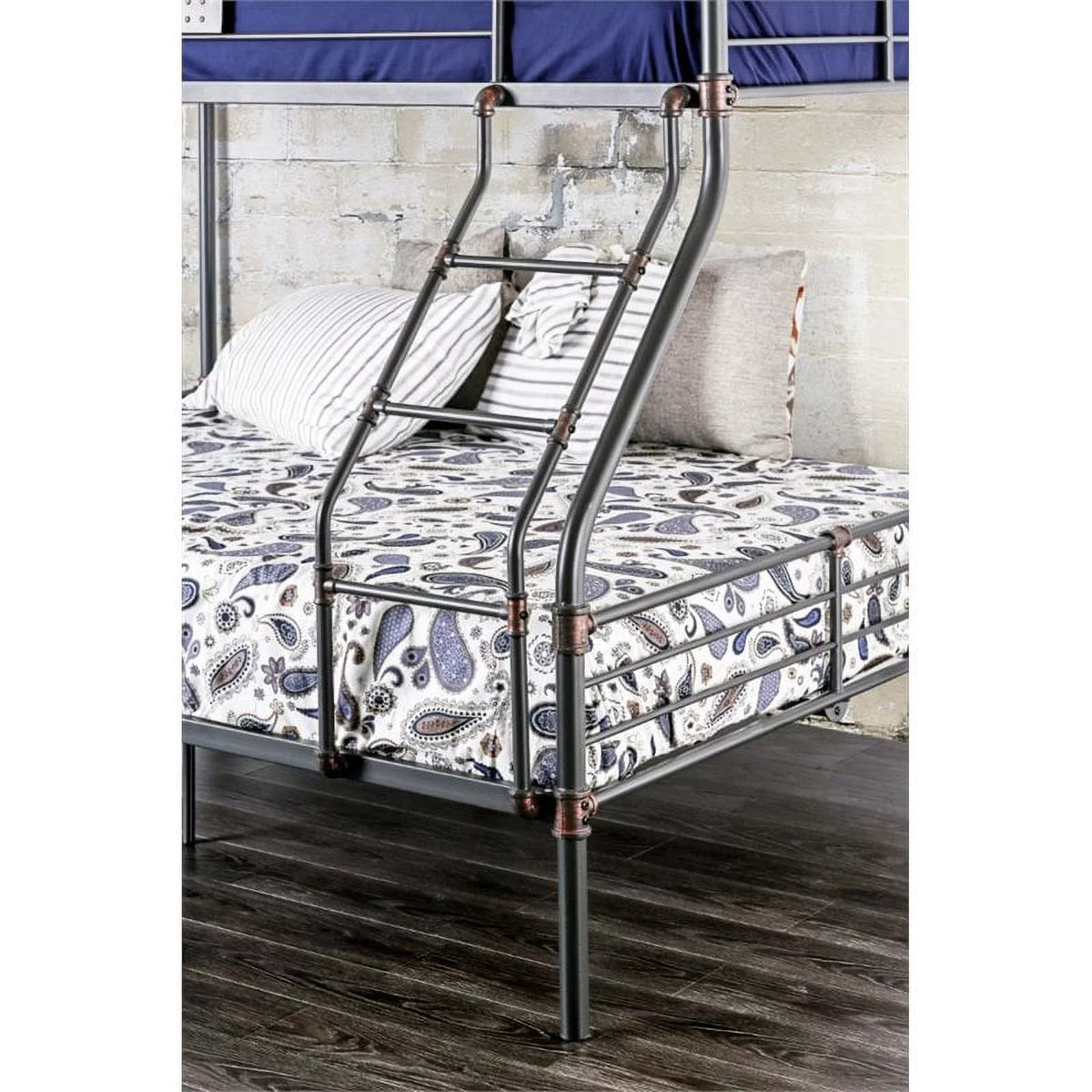 Full Over Queen Bunk Bed Antique Black Q388045