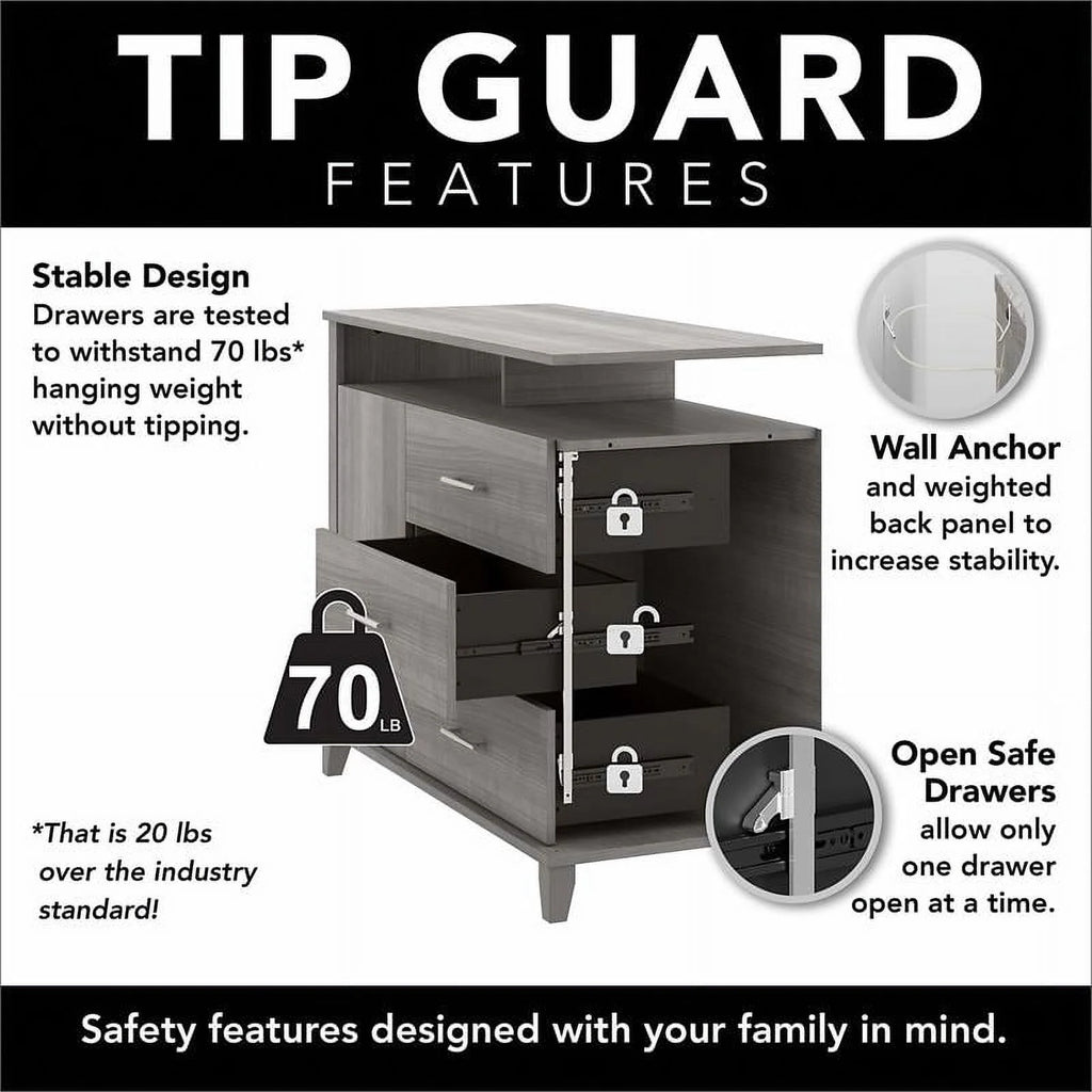 Tall Sideboard Buffet Cabinet in Platinum Gray I894749