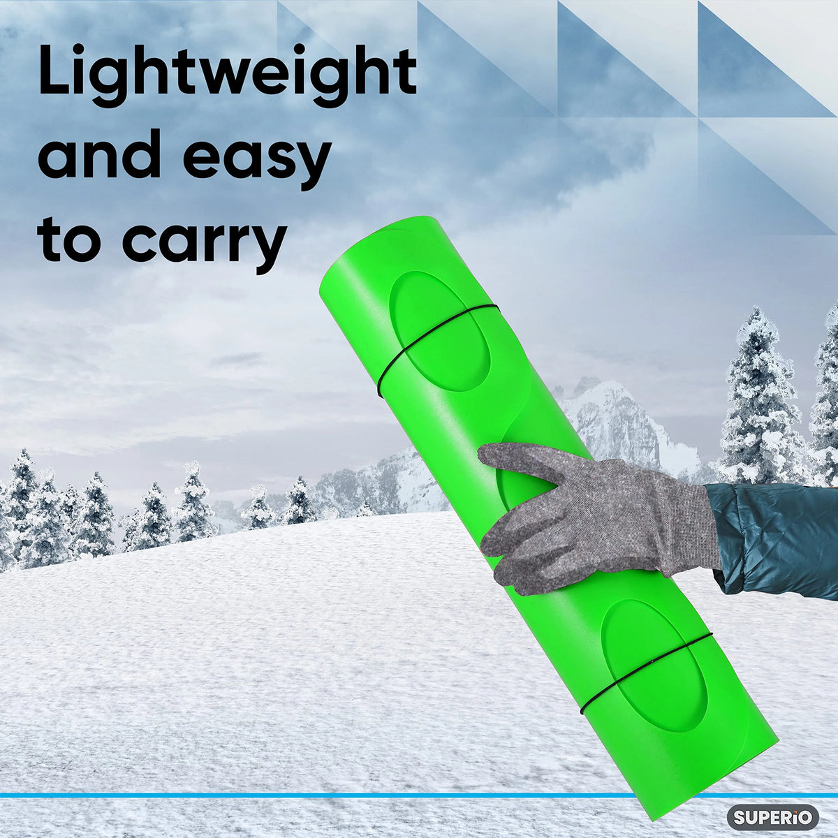 3 Pack Green Kids Snow Sled T48914