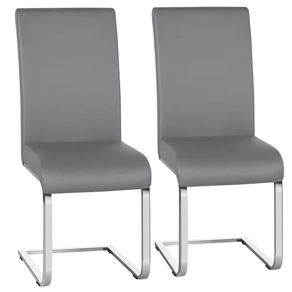 2pcs PU Leather Highback Dining Chair T634