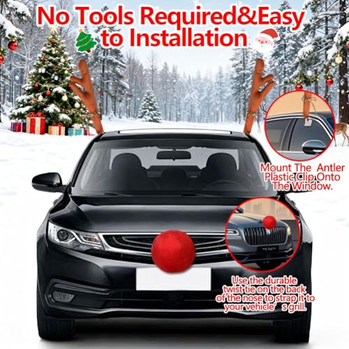 Christmas Reindeer Antler Kit Nose H360