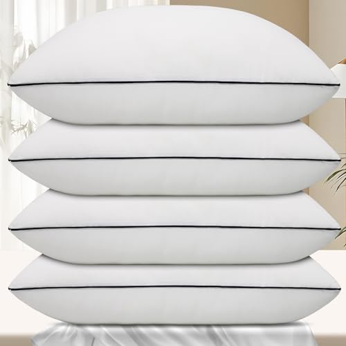 King Size Cooling Microfiber Bed Pillows Set of 4 Z760171