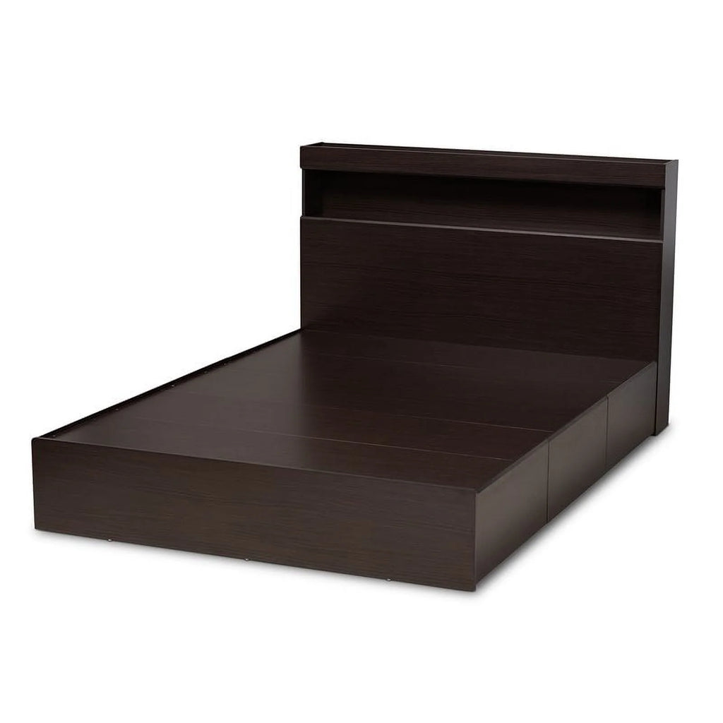 Queen Size 6 Drawer Wood Platform Storage Bed I631