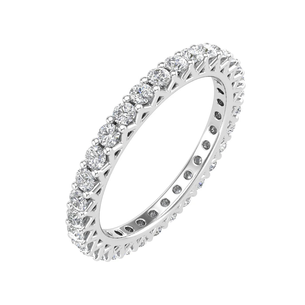 10k White Gold Eternity Band Ring A139