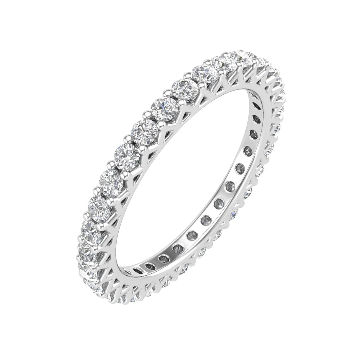 10k White Gold Eternity Band Ring A139