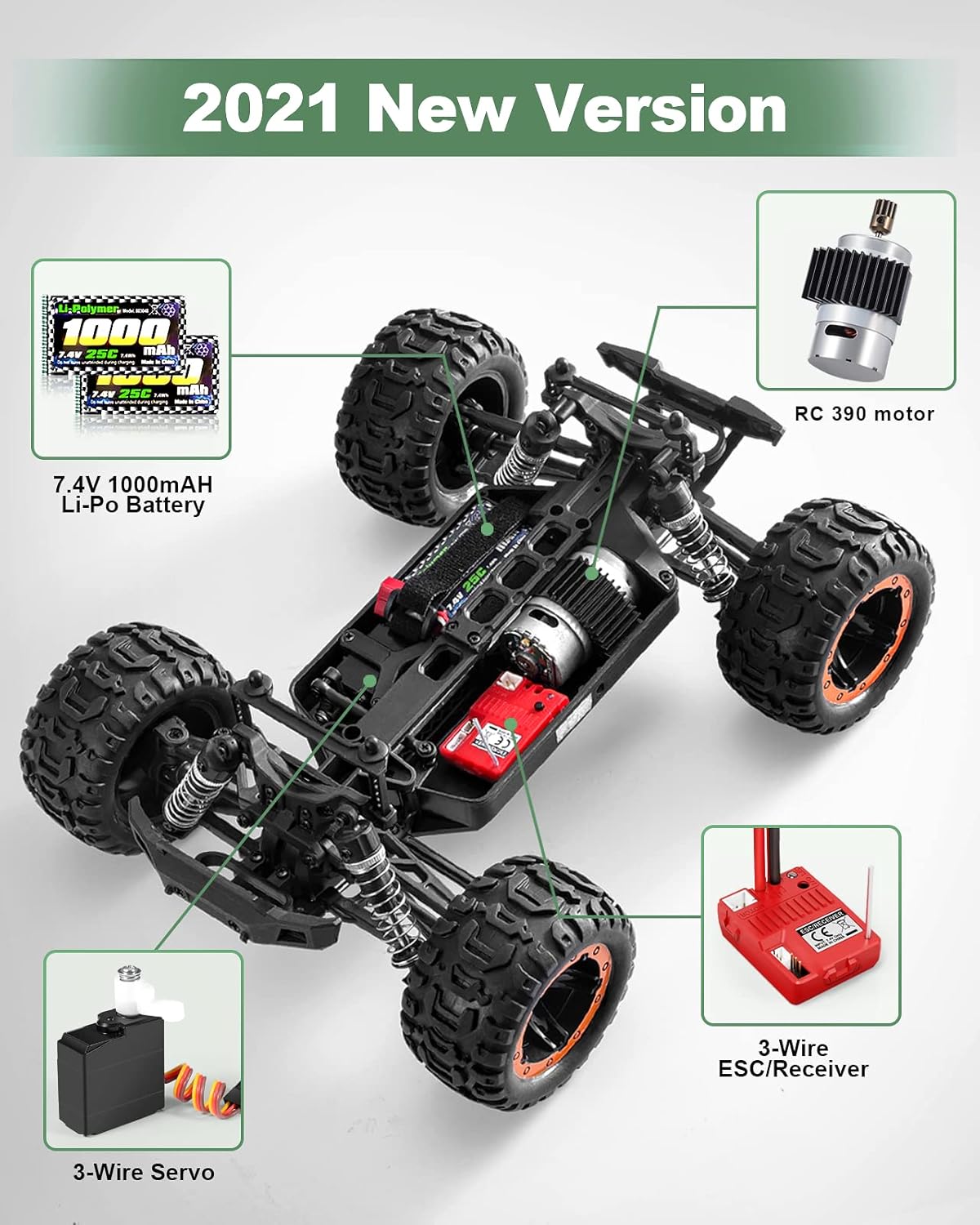 1:16 Remote Control Car with 2.4GHz Radio Controller L209697