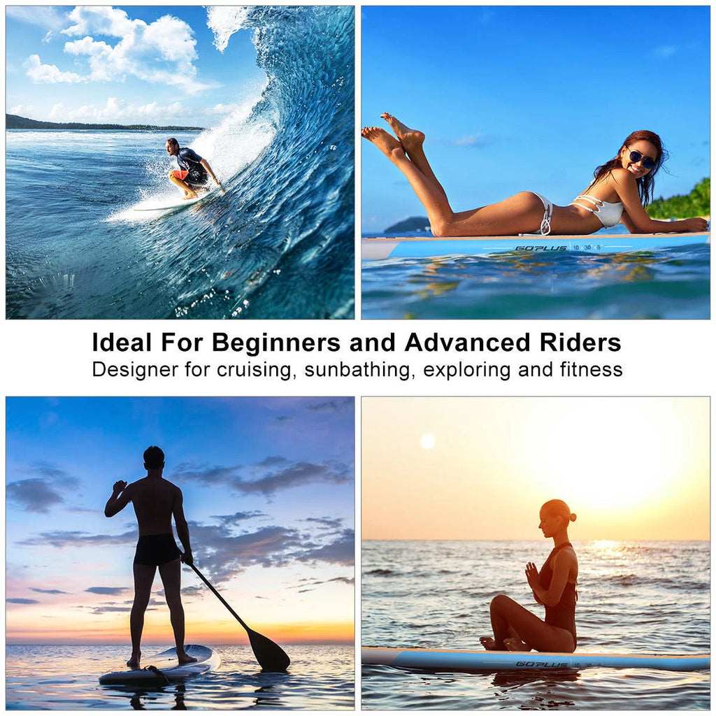 10' Inflatable Stand up Paddle Board with Bag Paddle Fin I350