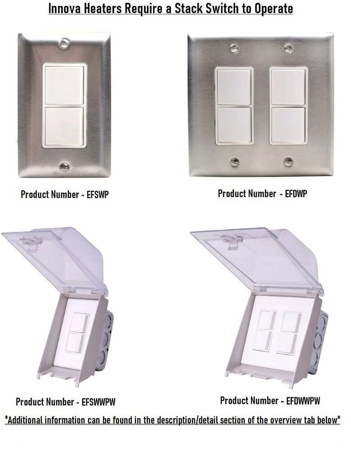 5000 Watt Electric Infrared Dual Element Wall Mount Heater I582