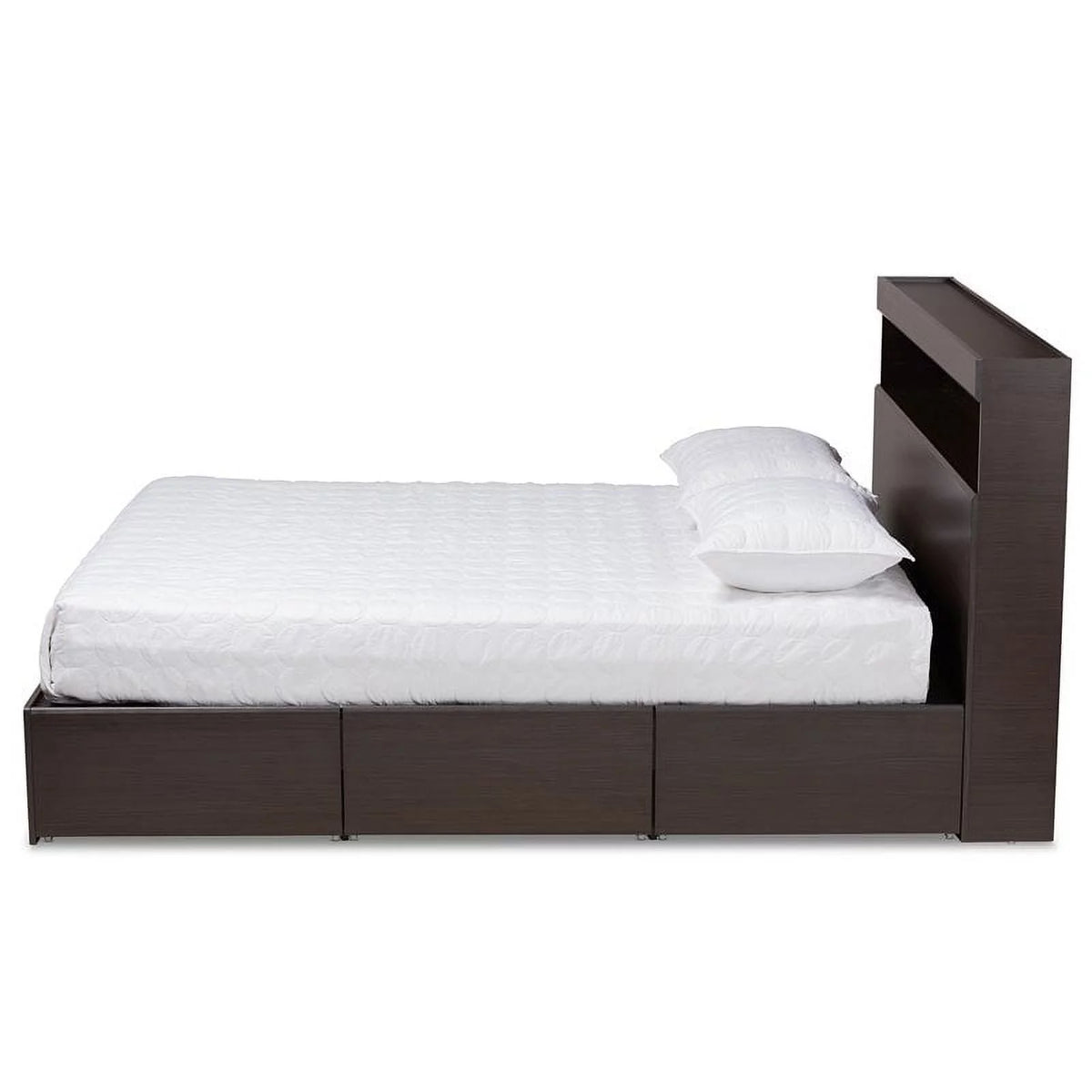 Queen Size 6 Drawer Wood Platform Storage Bed I631