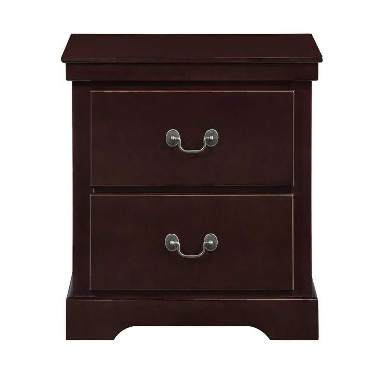 Cherry 2-Drawers Traditional Wood Nightstand A315