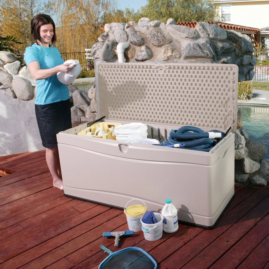 Heavy-Duty 130 Gallon Plastic Deck Box H6633