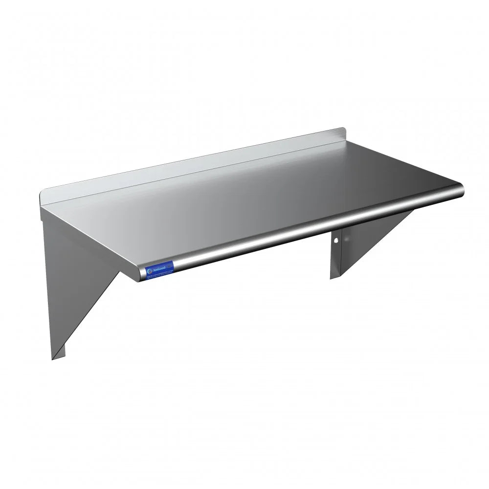 24" Long x 10" Deep Stainless Steel Wall Shelf G15116
