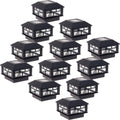12 Pack Solar Powered 10 Lumen Post Cap Light (Black) T704