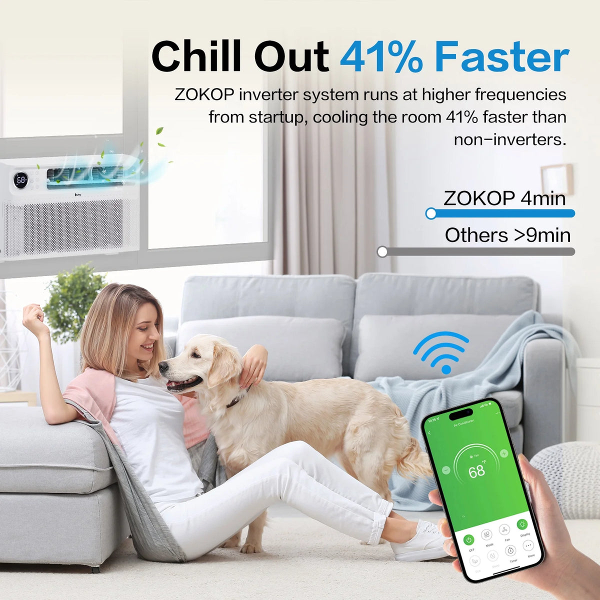 12000 BTU Smart Inverter Window Air Conditioner with Remote/App Control G506