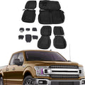 Black Synthetic Leather Seat Covers for Ford F150 Super Crew Y722